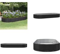 vidaXL Bac surélevé Acier revêtu par poudre 296x140x36 cm Anthracite - Bac surélevé - Bacs surélevés - Bacs à plantes de jardin