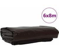 vidaXL Bâche 650 g/m² Marron 6 x 8 m Toile avec revêtement PVC