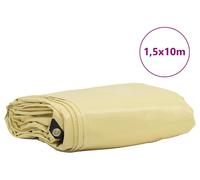 vidaXL Bâche 650g / m² Beige 1,5 x 10 m Canvas avec revêtement PVC