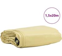vidaXL Bâche 650g / m² Beige 1,5 x 20 m Canvas avec revêtement PVC