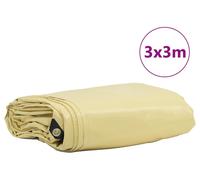 vidaXL Bâche 650g / m² Beige 3 x 3 m Canvas avec revêtement PVC