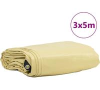 vidaXL Bâche 650g / m² Beige 3 x 5 m Canvas avec revêtement PVC