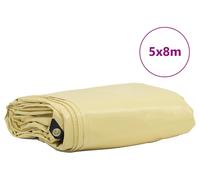 vidaXL Bâche 650g / m² Beige 5 x 8 m Canvas avec revêtement PVC