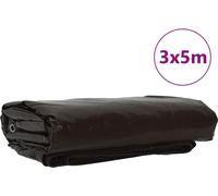 vidaXL Bâche 650g / m² Marron 3 x 5 m Canvas avec revêtement PVC