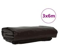 vidaXL Bâche 650g / m² Marron 3 x 6 m Canvas avec revêtement PVC