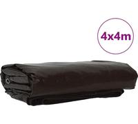 vidaXL Bâche 650g / m² Marron 4 x 4 m Canvas avec revêtement PVC