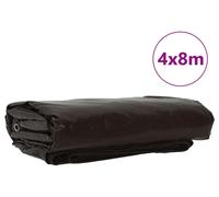 vidaXL Bâche 650g / m² Marron 4 x 8 m Canvas avec revêtement PVC