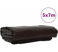 vidaXL Bâche 650g / m² Marron 5 x 7 m Canvas avec revêtement PVC