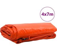 vidaXL Bâche 650g / m² Orange 4 x 7 m Canvas avec revêtement PVC