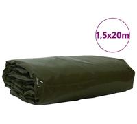 vidaXL Bâche 650g / m² vert olive 1,5 x 20 m Canvas avec revêtement PVC