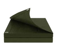 vidaXL Bâche à œillets verte 4 x 5 m 180 g/m² PE imperméable, bord renforcé avec corde, résistante à la moisissure, idéale pour meubles, voitures et camping