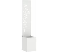 vidaXL Bâche brise-vue pour jardin Floral Blanc 32 x 32 x 150 cm