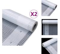 vidaXL Bâche de couverture grillagée 2 pcs 260 g/m² 3x15 m Blanc - Bâches