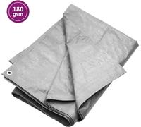 vidaXL Bâche de protection 6 x 12 m 180 g/m² Gris HDPE