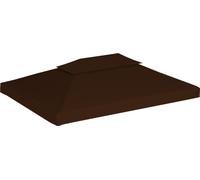 vidaXL Bâche de toit de pavillon avec tirage de cheminée 310 g/m² 4x3 m Marron