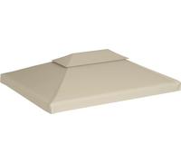 vidaXL Bâche de toit de pavillon de rechange 310 g/m² Beige 3×4 m