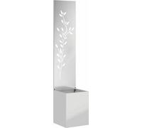 Écran de jardin décoratif - vidaXL - Argenté - Acier galvanisé - 140x32 cm - Incrustations décoratives