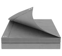 vidaXL Bâche plate avec œillets, gris clair, 6 x 10 m, 260 g/m², en polyéthylène