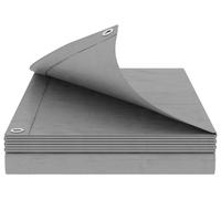 vidaXL Bâche plate avec œillets, gris clair, 6 x 12 m, 180 g/m², en polyéthylène