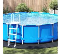 vidaXL Liner de fond pour piscine Noir Ø 458 cm Non-tissé