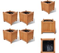 vidaXL Bacs surélevés 4 pcs 30 x 30 x 30 cm - Pots de fleurs & Jardinières