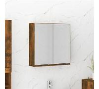 vidaXL Badkamerkast met spiegel 64x20x67 cm gerookt eikenkleurig817066 chêne G