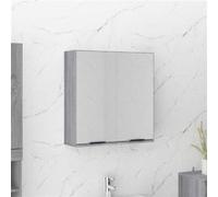 vidaXL Badkamerkast met spiegel 64x20x67 cm grijs sonoma eikenkleurig817067 Gris G