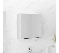 vidaXL Badkamerkast met spiegel 64x20x67 cm wit811313 Blanc G