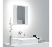 vidaXL Armoire salle de bain à miroir LED Blanc 40x12x45 cm Acrylique 804948