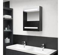 vidaXL Badkamerkast met spiegel en LED 50x14x60 cm grijs326482 Gris G