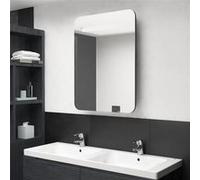 vidaXL Badkamerkast met spiegel en LED 60x11x80 cm antracietkleurig326510 Anthracite G