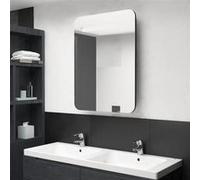 Armoire de salle de bain à miroir LED Noir 60x11x80 cm - VidaXL