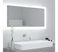 VidaXL Miroir à LED - Gris béton