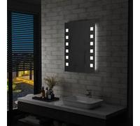vidaXL Badkamerspiegel LED 60x80 cm144700 Argent G