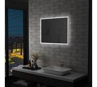 vidaXL Miroir mural à LED - Argenté