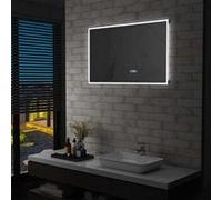 vidaXL Miroir à LED avec capteur - Argenté