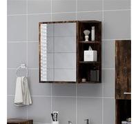 vidaXL Badkamerspiegelkast 62,5x20,5x64 cm bewerkt hout gerookt eiken826351 chêne G