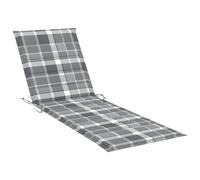 vidaXL Bain de soleil de jardin 2 personnes avec support Gris acacia massif
