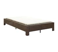 vidaXL Bain de soleil 2 personnes avec support Marron Poly Rattan