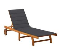 vidaXL Bain de soleil avec support acacia massif