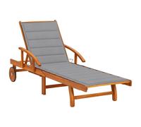 vidaXL Bain de soleil avec support acacia massif