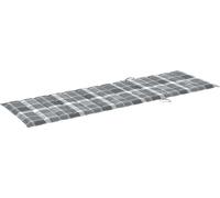 Chaise longue de jardin avec coussin Bois d acacia solide Gris G