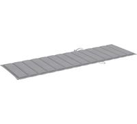 Chaise longue vidaxl gris H. 30 cm L. 200 cm en acacia non empilable non pliable gris G