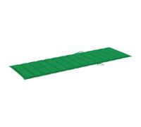 vidaXL Bain de soleil avec coussin et support en acacia massif