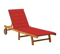vidaXL Bain de soleil avec support acacia massif
