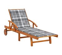 vidaXL Bain de soleil avec support en acacia massif