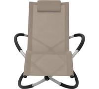 vidaXL Bain de soleil Géométrique Acier Taupe