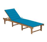 vidaXL Chaise Longue Pliable Acacia