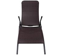vidaXL Bain de soleil pliable Poly Rattan Brown
