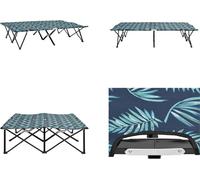 vidaXL Bain de soleil pliable pour 2 personnes Feuille Motif Acier - Bain de soleil - Bain de soleil - Bain de jardin